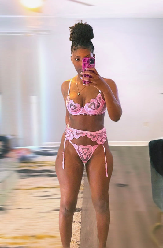 In Love Pink Lingerie Set