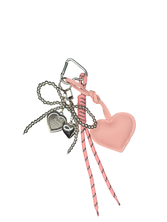 Vixeny “Soft Crush” Pink Heart Bag Charm