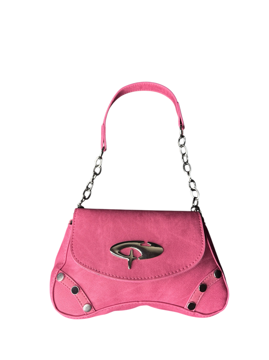Vixeny “Hot Girl Era” Pink Y2K Shoulder Bag – Statement Purse