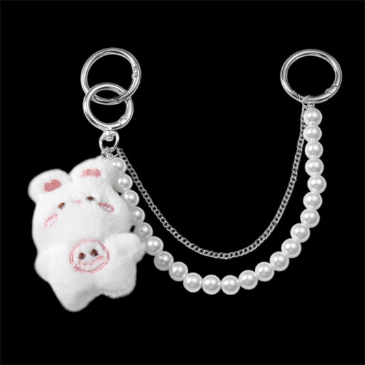 🐰 “Sweetheart Bunny” Pearl Bag Chain Charm